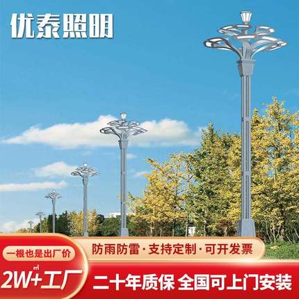 户外led市电路灯led造型防水路灯杆多头多光源路灯直销