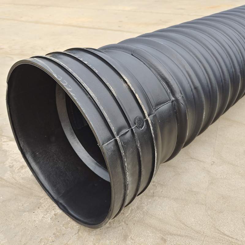 扩口承插钢带管扩口承插HDPE钢带增强螺旋波纹管工程水管排污管