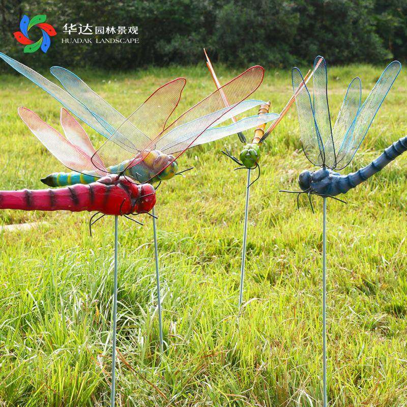 户外花园庭院仿真昆虫蜻蜓树脂雕塑摆件园林景观公园水池装饰小品