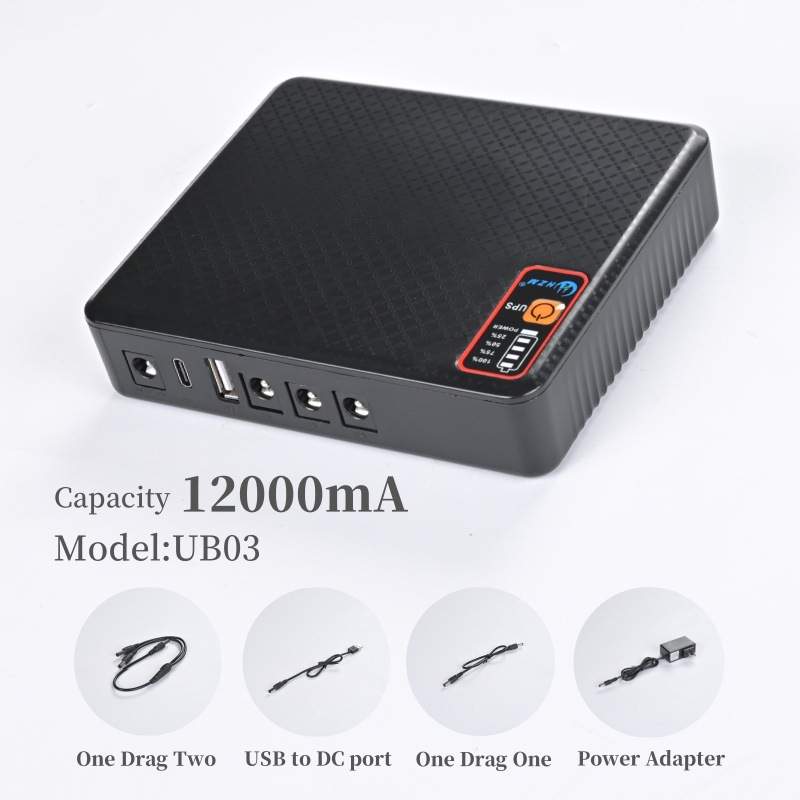 厄瓜多尔12000mAh大容量ups不间断电源路由器交换机光猫5V9V12V2A