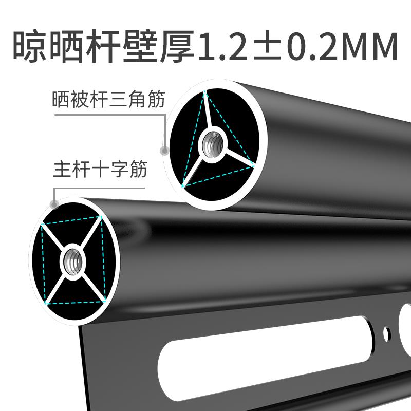 手摇升降晾衣架单杆式阳台晒衣架双杆晾衣杆室内小户东龙