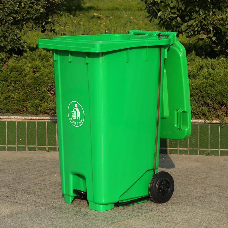 户外大号加厚垃圾桶环卫垃圾桶带盖240L脚踏分类垃圾桶