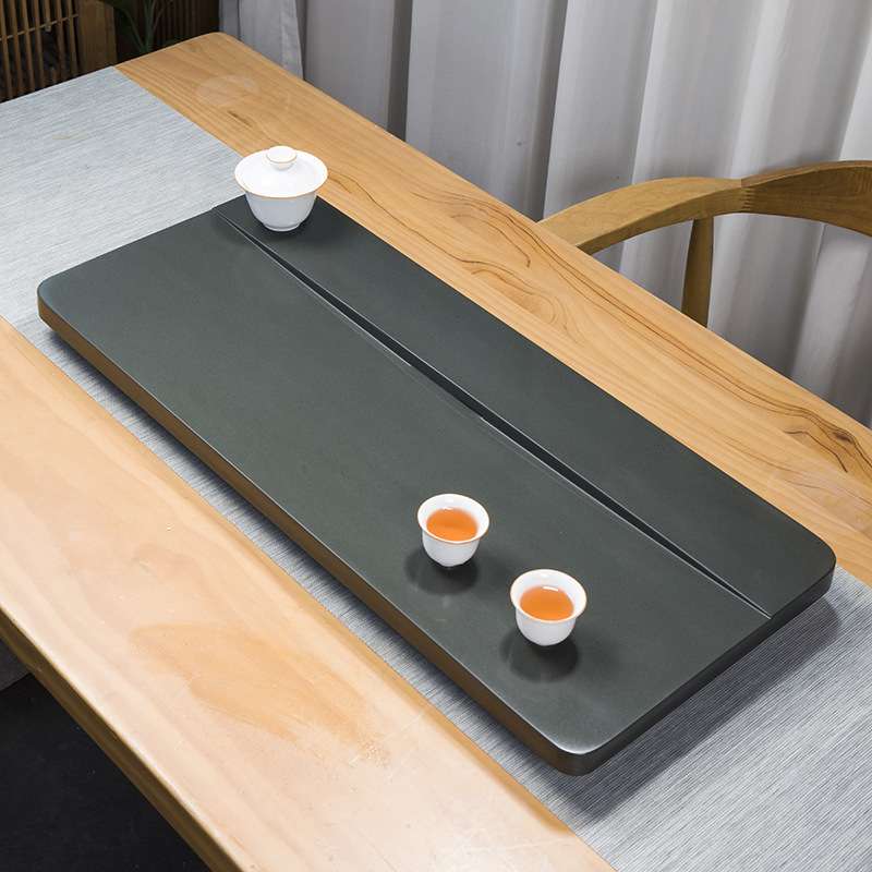 绿松石茶盘天然原石整块天罗绿石头茶台海高端轻奢家用轻奢排水款
