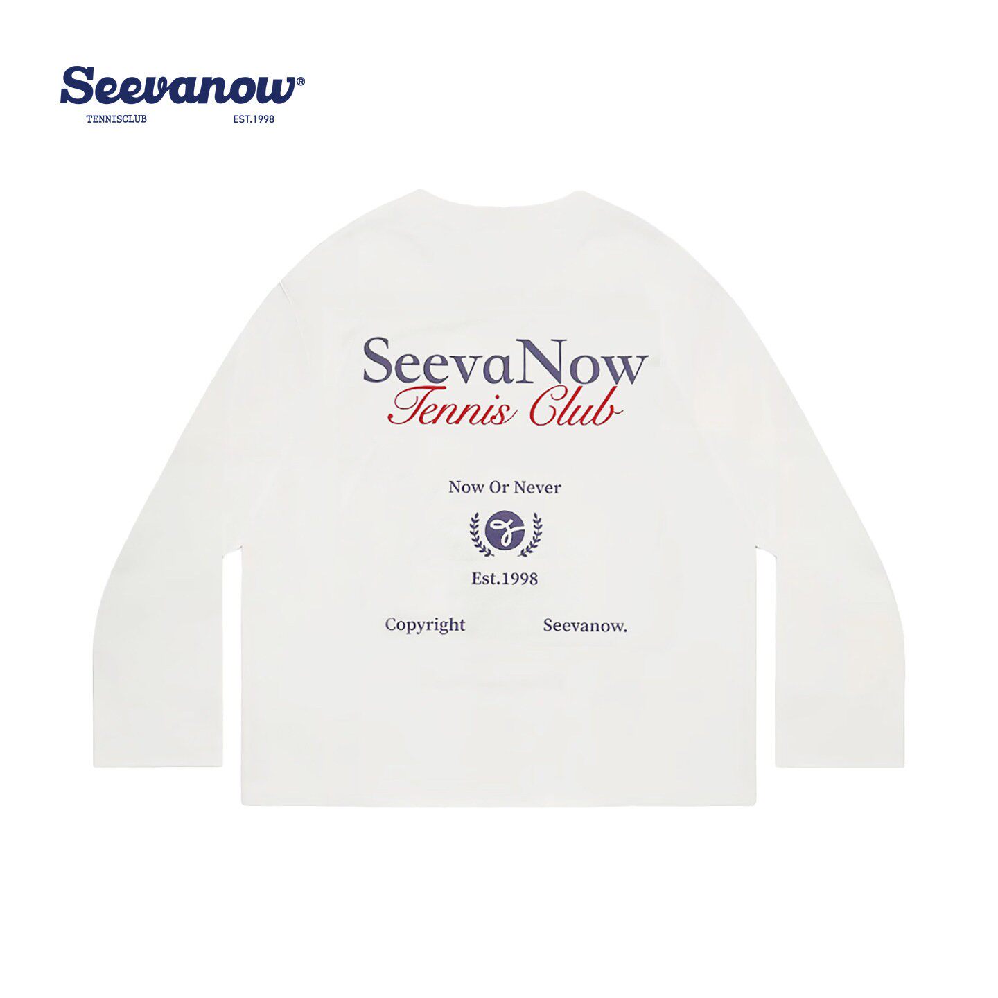 Seevanow男女情侣吸湿透气秋冬季白户外跑步上衣网球运动长袖T恤