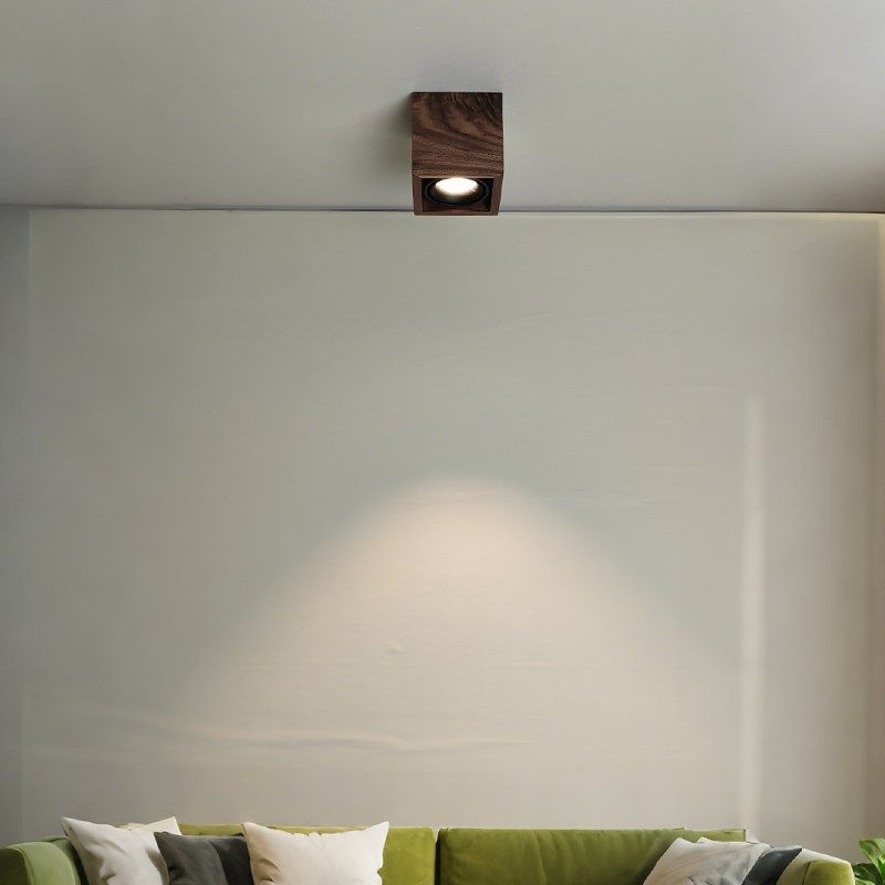 实木射灯方形客厅卧室餐厅天花明装斗胆灯高端过道走廊玄关筒灯,家装灯饰光源,明装筒灯,淘宝优惠券,粉丝福利购,淘宝优惠卷