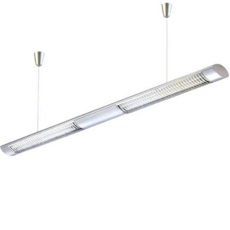 明装吊t8双管带罩格栅灯架600led办公室灯盘t5一字长条40w支架灯