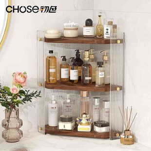 定制墙角实木三角置物架r卫生间洗手台化妆品浴室转角亚克力收纳