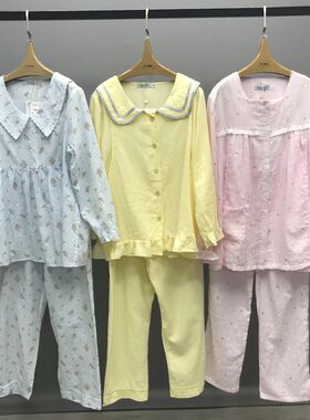 月子服夏季薄款纱布棉孕妇睡衣y怀孕期产后7月喂奶哺乳家居服8月