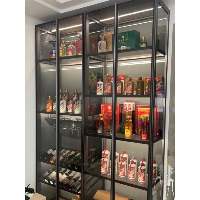 酒柜热销榜全铝合金玻璃酒柜钢化玻璃酒柜铝合金酒柜定制酒柜展示