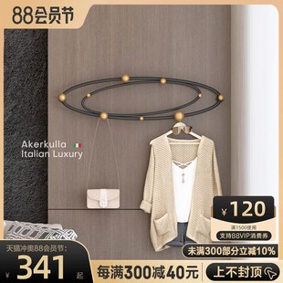 意式进门口玄关挂l衣架墙上书包挂钩收纳架壁挂入户门后墙壁衣帽