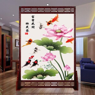新中式屏风隔断客厅玄关卧室办公室入户进L门遮挡卫生间正对门座