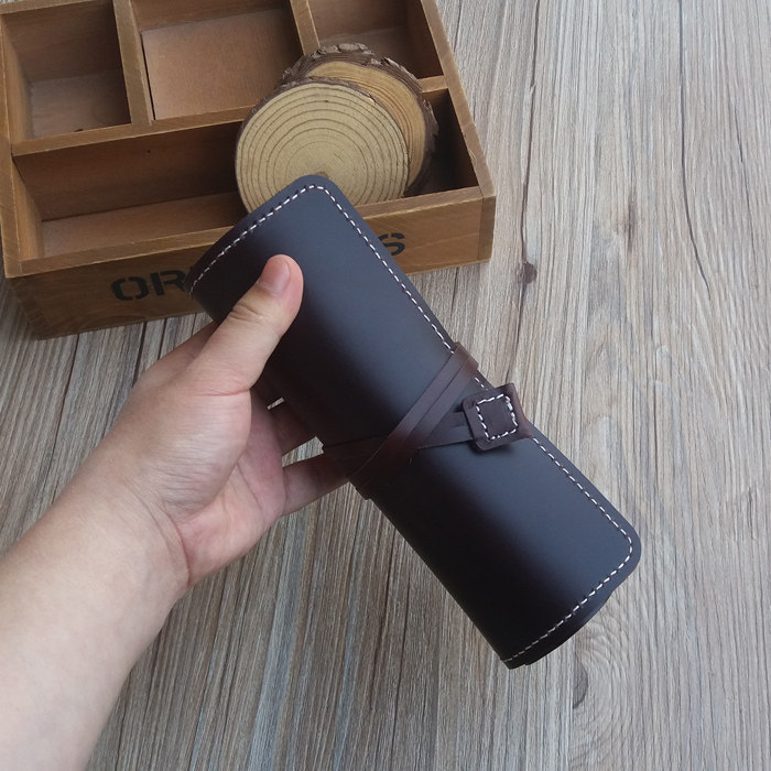 简约真皮笔袋多支装钢笔复古收藏包创意牛皮收纳学生笔帘男女生,文具电教/文化用品/商务用品,笔袋,淘宝优惠券,粉丝福利购,淘宝优惠卷