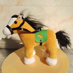 毛绒玩具马e公仔防真马小马儿玩具玩偶女孩儿童生日礼物 买就送