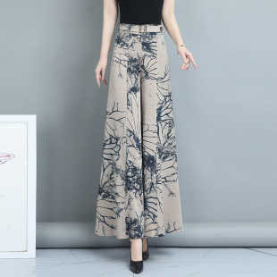 新款 长裤 阔脚裤 气质通勤垂感裙裤 女 休闲高腰显瘦阔腿裤 2023年春季