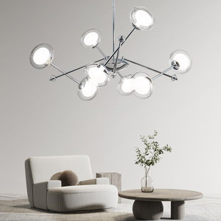 天秤魔豆客厅灯现代简约包豪斯极简餐厅卧室房间分子吊灯主灯具