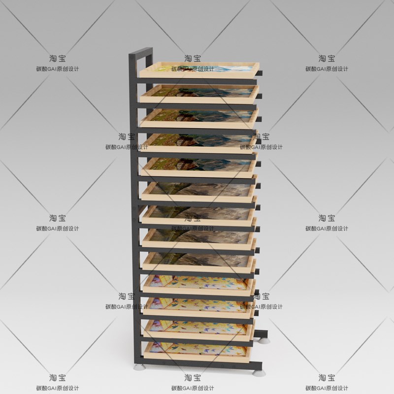 单面艺术板收纳展示存放架没事油画扳子陈列摆放相框置物收纳整理