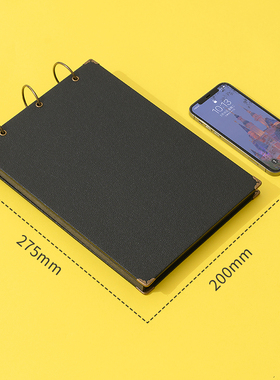 黑色diy手工情侣纪念册加厚内页宝宝成长记录儿童活页相册送配件