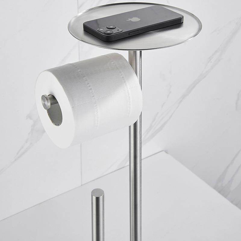 生落地纸巾架不架锈钢立式毛置物卫间厕纸免打巾孔894酒店移动卷