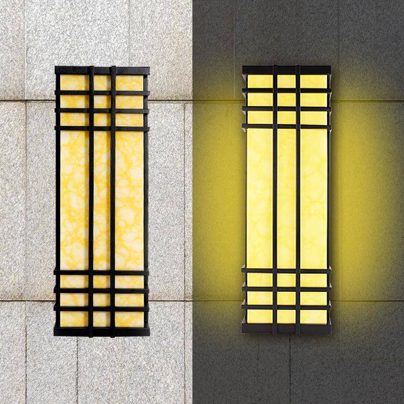 户外云石灯中式壁灯户外别墅酒店花园过道门云石壁灯大防壁水防锈