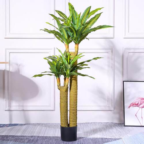 现仿树简约仿真绿大型巴西木盆现货017栽客真植室内植物家居装饰