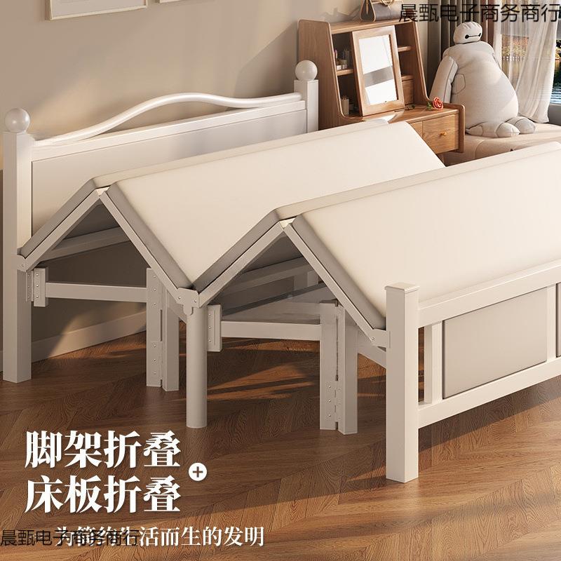 加固折叠床单人家用成人木板出租TLE屋床双人午小简易可调节睡床