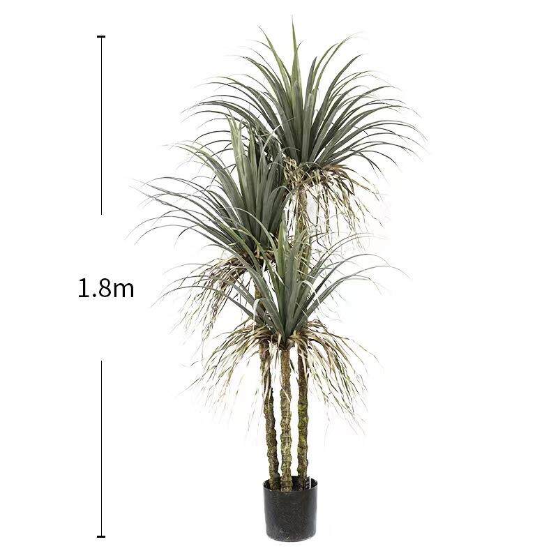 仿真树1200016植物龙血铁盆栽酒店窗室橱内地落装饰摆件仿生植物