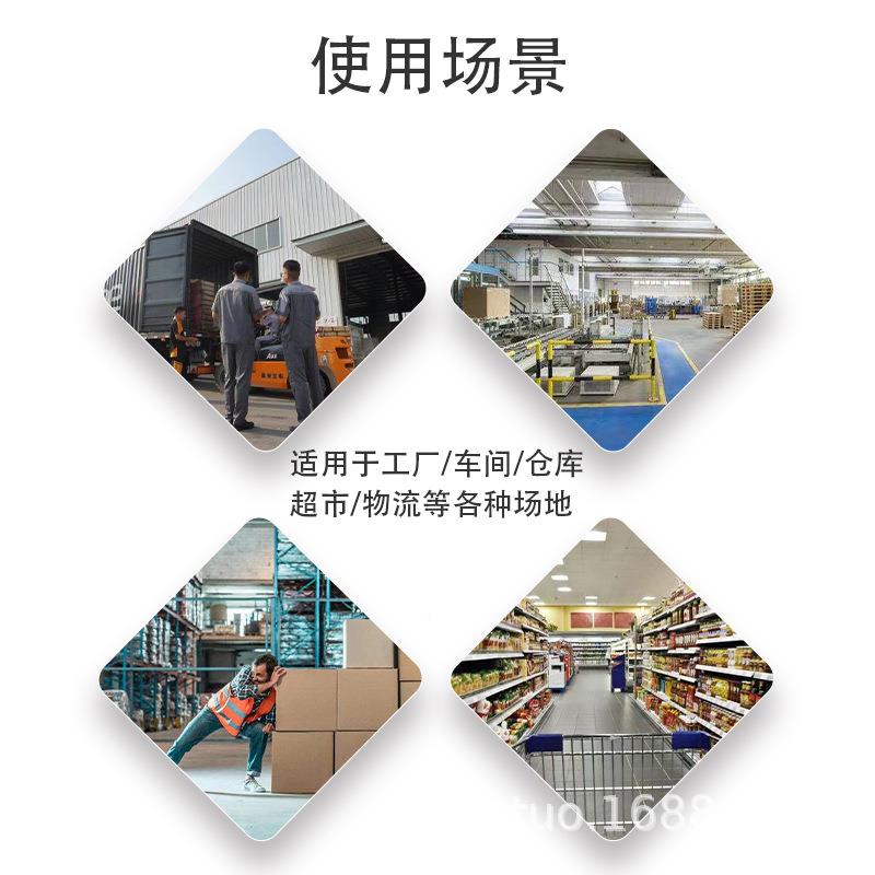中型音静钢板车平拖仓车手推车家用小推车库周转车3折叠拉货板车
