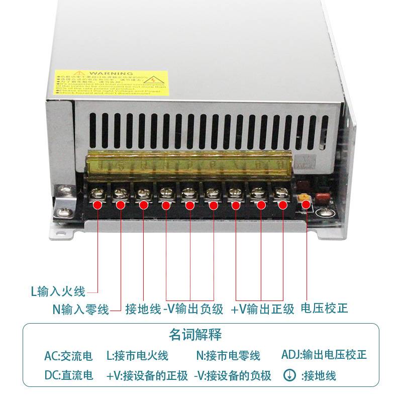 220V转12V24V36V48V开关电源800W1000W1500W灯带直流大功率变压器