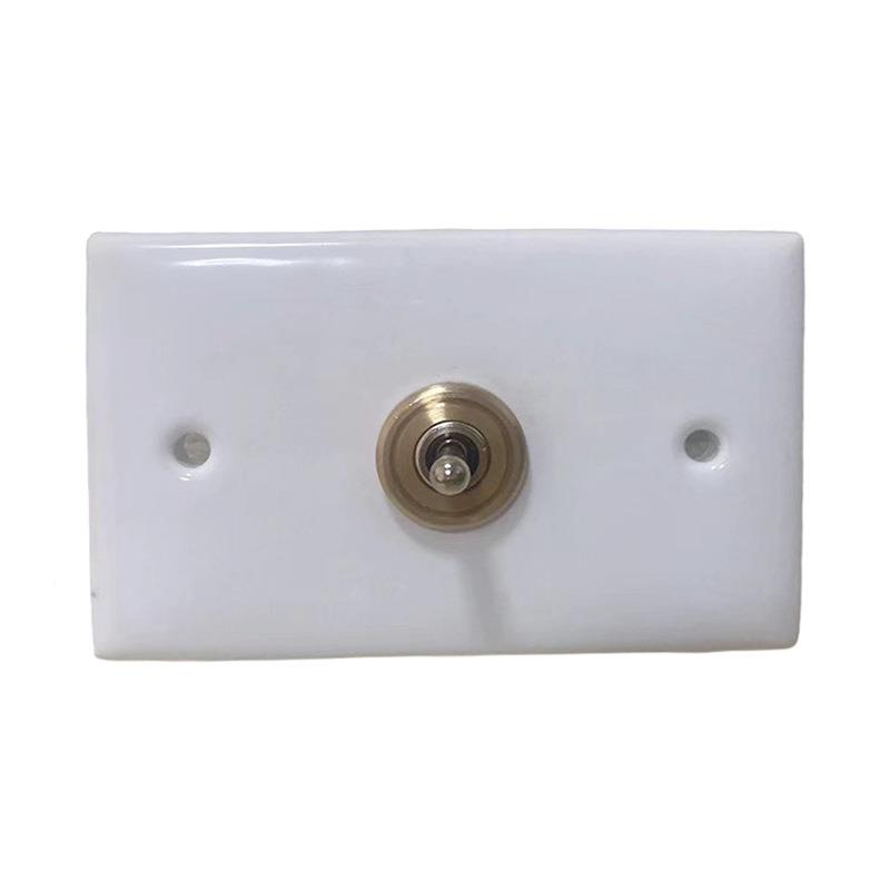 现货复古民宿拨杆色开陶瓷白家用酒店开双关面板单PYG三开关墙壁