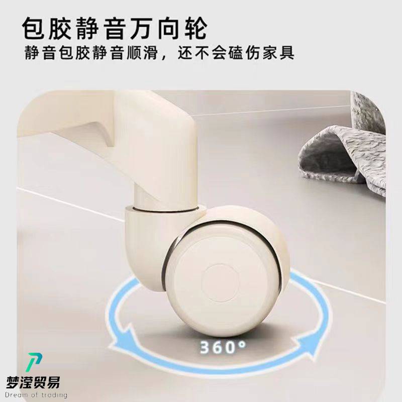 玄关凳子靠背矮凳万向轮静音防滑小凳子双层加厚带娃神器快递凳子