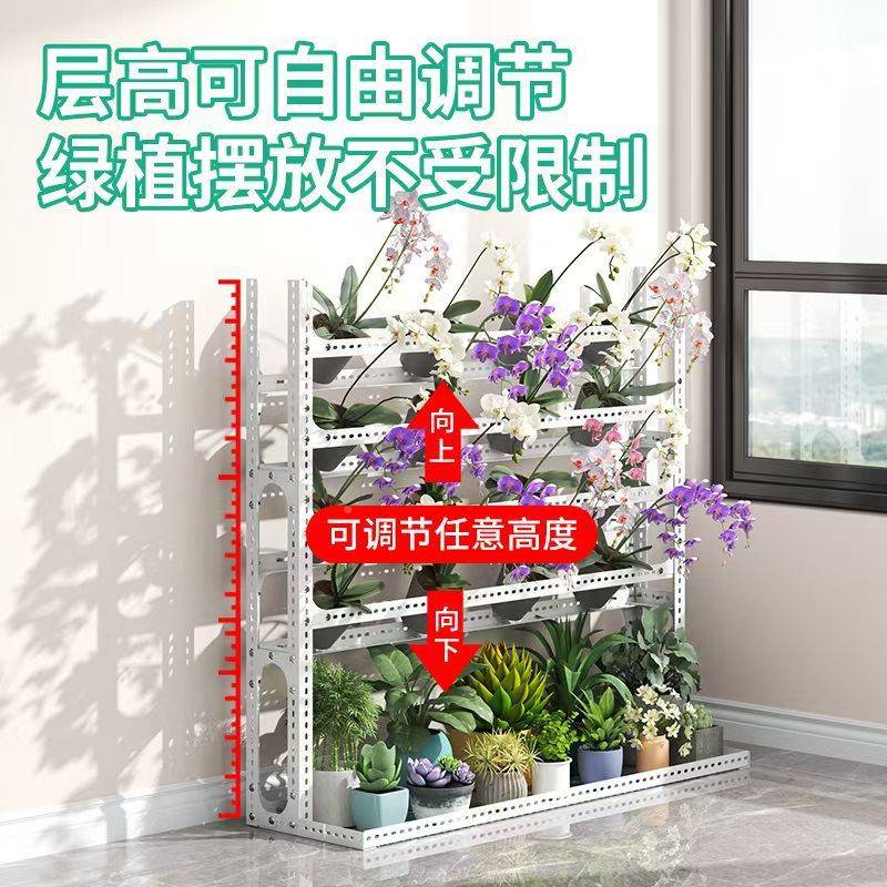 HJ009角节钢子蝴蝶兰花架置物架移动兰花室外内架家用多层落地自