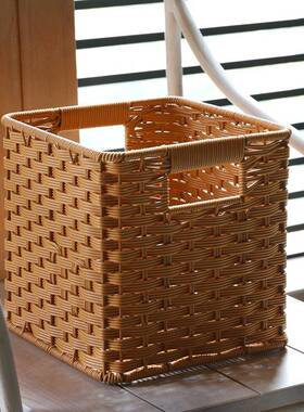 。日式橱柜收纳纳筐子柜收纳篮玩具收盒杂客厅物整格理F76758HT筐