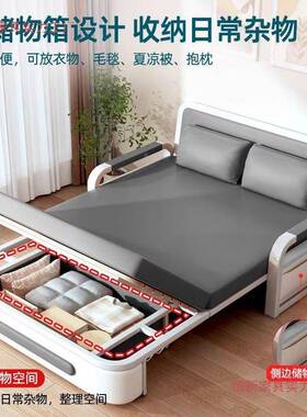 折叠沙床一体双PLI两用小户型客厅发发家用阳台懒人椅多沙功能单