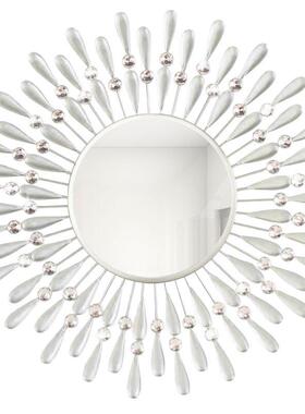 跨热南卖东亚境轻奢化妆镜圆形子梳妆镜卧室桌面铁艺镜装饰009879