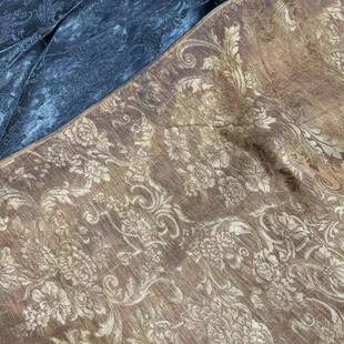 云中鹤香TSR云纱40姆米料麻提花幅宽140cm重丝磅桑蚕面料布丝丝绸