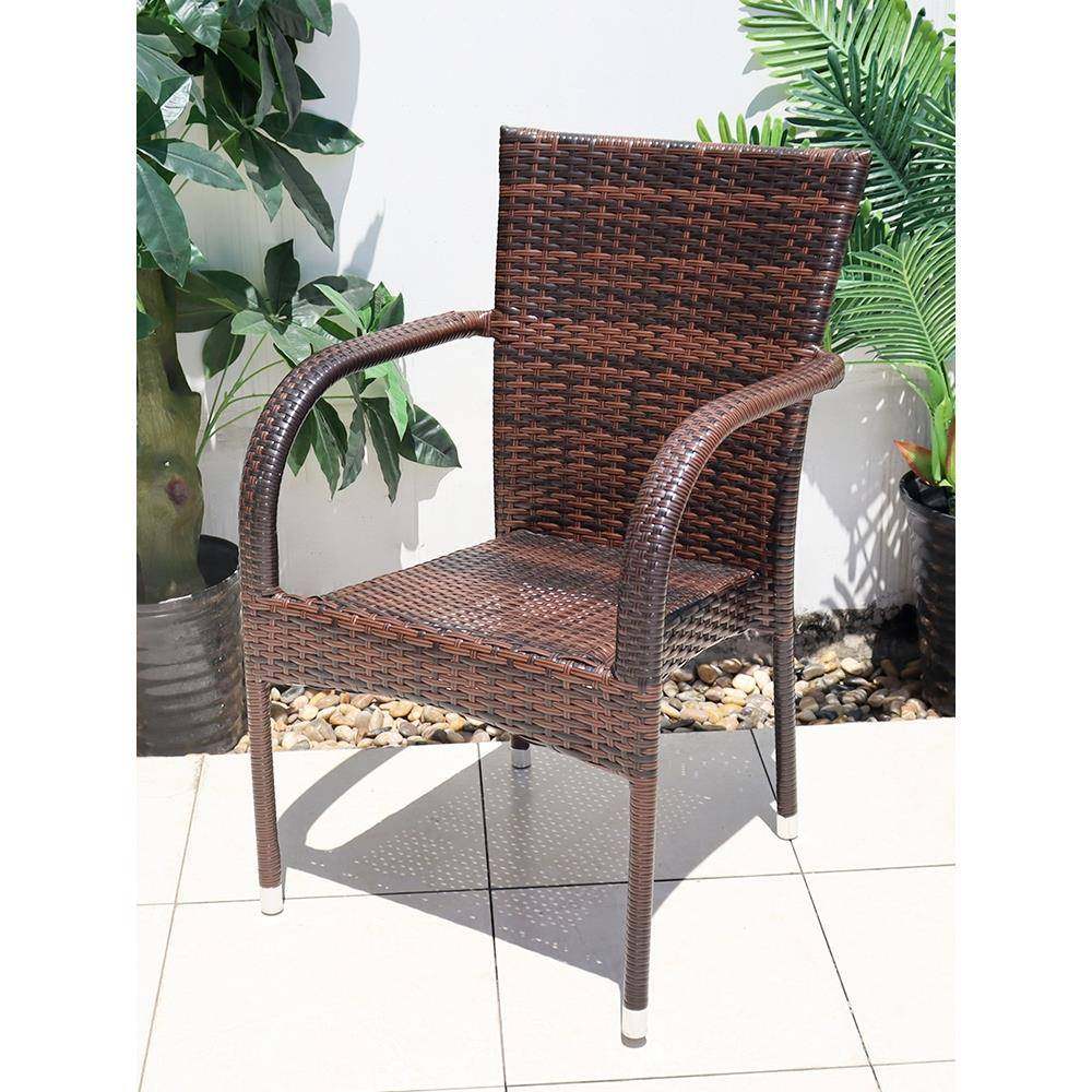 喝茶椅子阳台闲靠背椅单户外藤编简985约休露天花园老庭院桌椅人