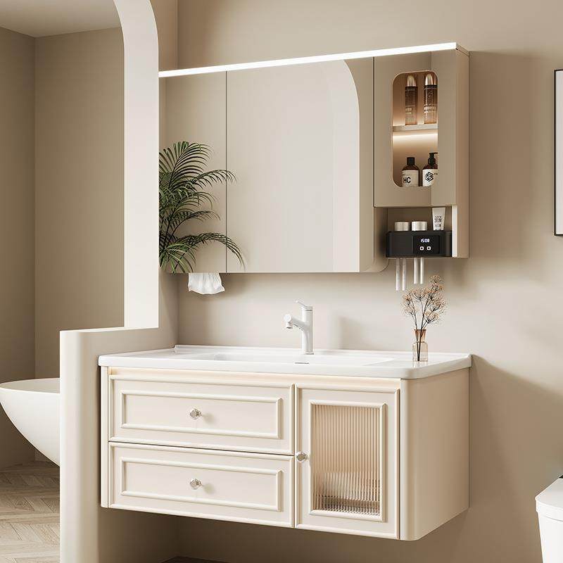 法式体奶油实木浴910室柜组合风瓷一体盆卫生间洗手脸盆柜一洗漱,家装主材,浴室柜,淘宝优惠券,粉丝福利购,淘宝优惠卷