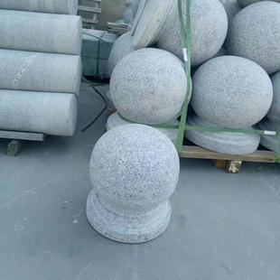 岗石球步行车406街道拦岩路芝麻白挡车球公园广场挡车柱停场路障