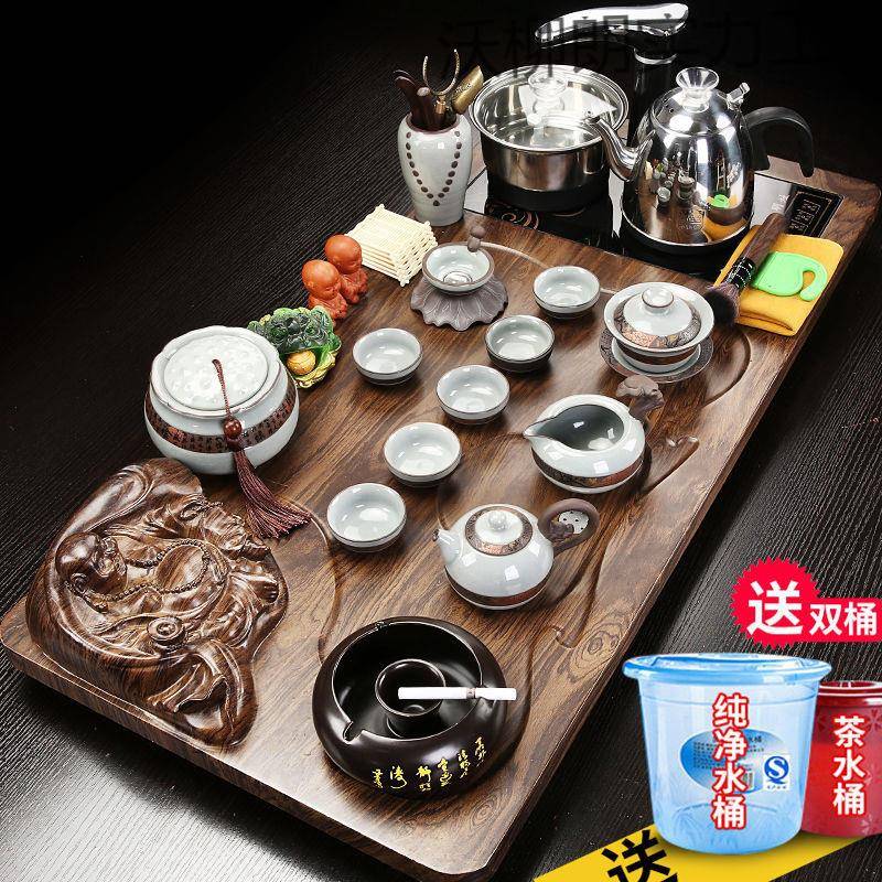 【沃柳朗沃具包邮】3A整茶套装全自动烧水壶体茶盘高档家用客厅套