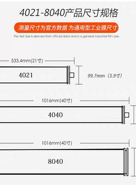 汇通工业PWI用RO反透膜4寸8寸高低压通纯水原水污渗水抗污淡染海