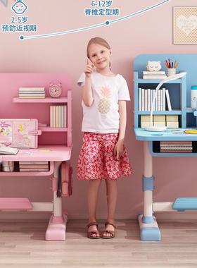 儿童学写习桌小生家用字学业书作桌简约小孩可升降课桌LPN椅套装