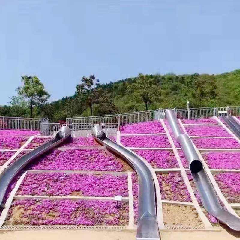 大型户外不锈钢滑道儿童不锈钢钻洞爬洞室外非标不锈钢滑梯