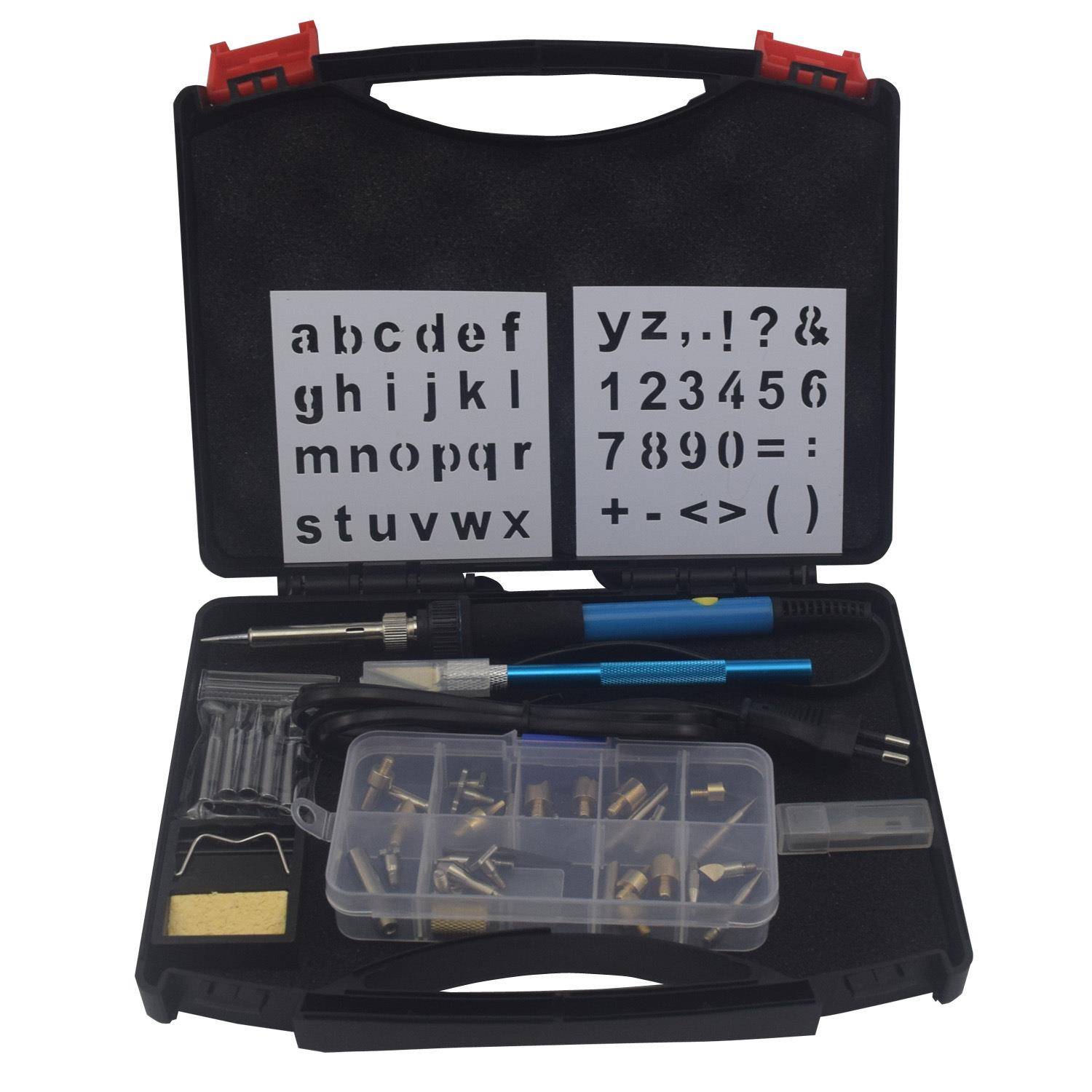 欧规雕刻烙铁电烙铁套装28件可调温烙画笔烙画笔套装110V烙画笔