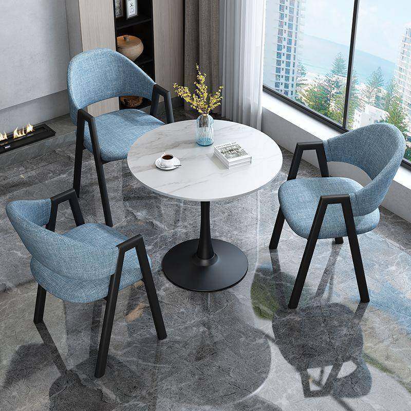 轻奢洽谈桌椅组合售楼处接待会客休闲商场奶茶店阳台岩板小圆桌子,金属材料及制品,金属加工件/五金加工件,淘宝优惠券,粉丝福利购,淘宝优惠卷