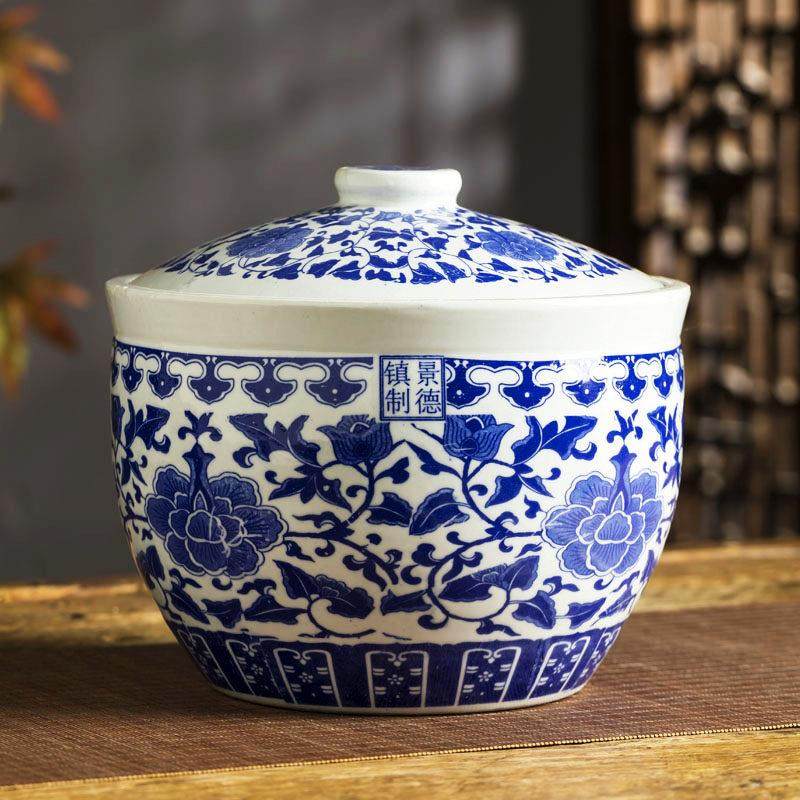 景德镇陶瓷米缸带盖米桶药罐50斤盖罐油罐泡菜坛酒坛青花瓷储物罐,3C数码配件,USB多功能数码宝,淘宝优惠券,粉丝福利购,淘宝优惠卷