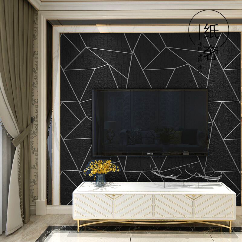 北欧几何不对称仿墙布无缝贴壁纸几E何图案电视背景墙壁纸影视墙