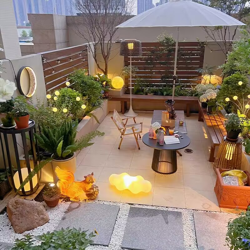 户外动物灯庭院太阳能灯蘑菇灯花园布置松鼠灯R景观灯南瓜灯草坪