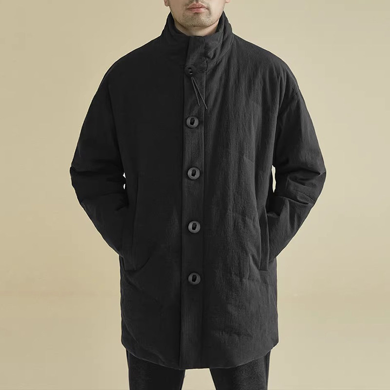 Taridean/塔尼德安秋冬新款羽绒服男中长款立领宽松休闲羽绒外套