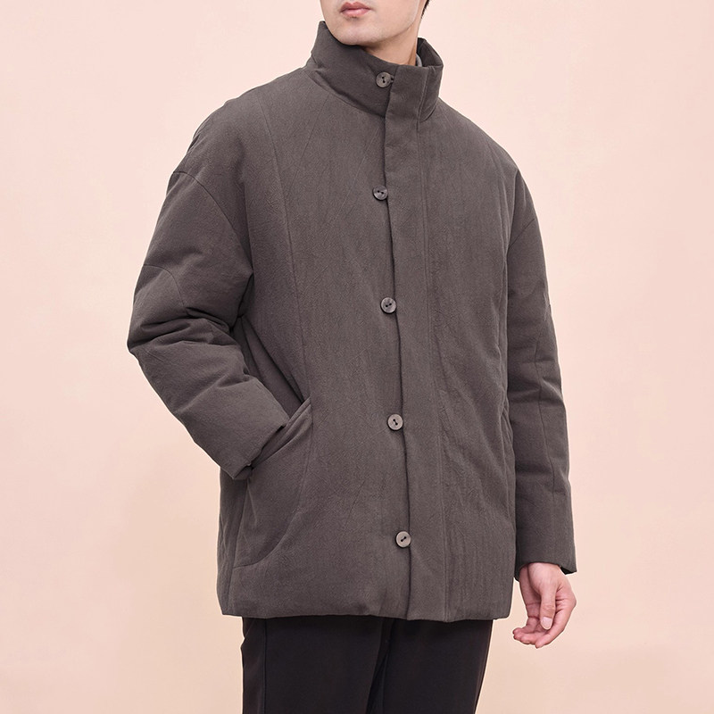 Taridean/塔尼德安秋冬新款中国风羽绒服男休闲立领保暖加厚外套
