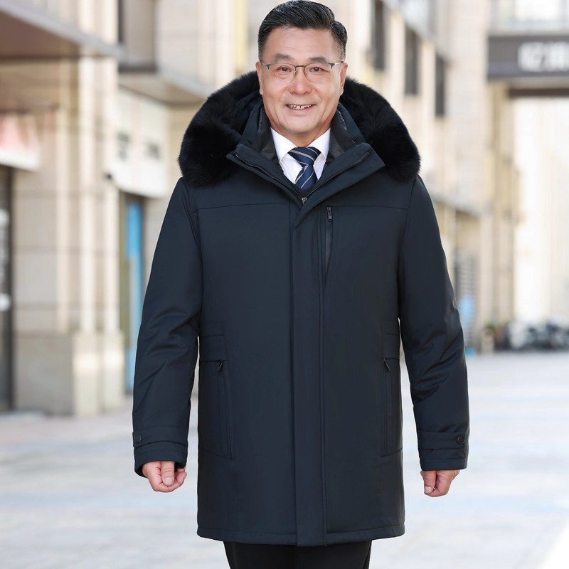Taridean/塔尼德安羽绒服男士冬季中长款可拆卸内胆加厚保暖外套